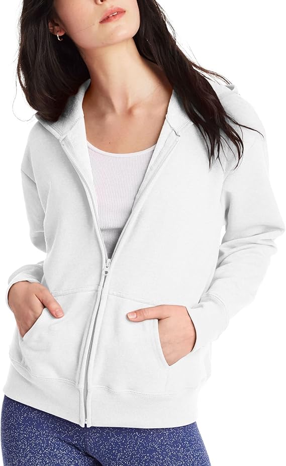 Hanes, Ecosmart Fleece Full Hoodie, Zip-up Hooded Sweatshirt for Women